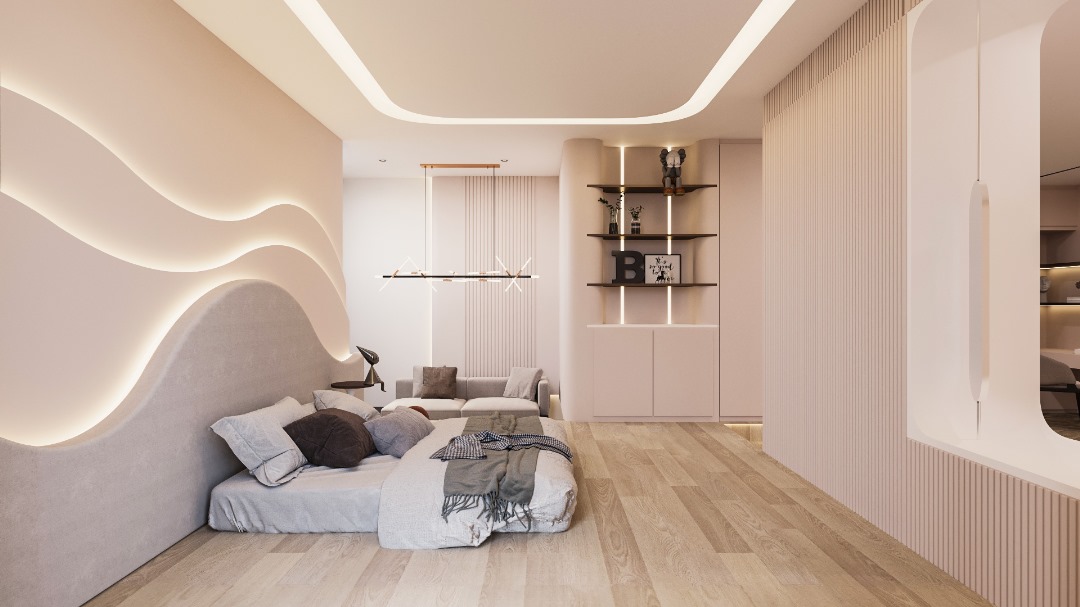 Sculpted Wave Headboard